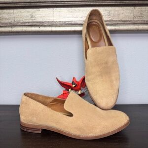 Franco Sarto Haylee Tan Suede Leather Loafers Slip On Shoes Womens 7.5M